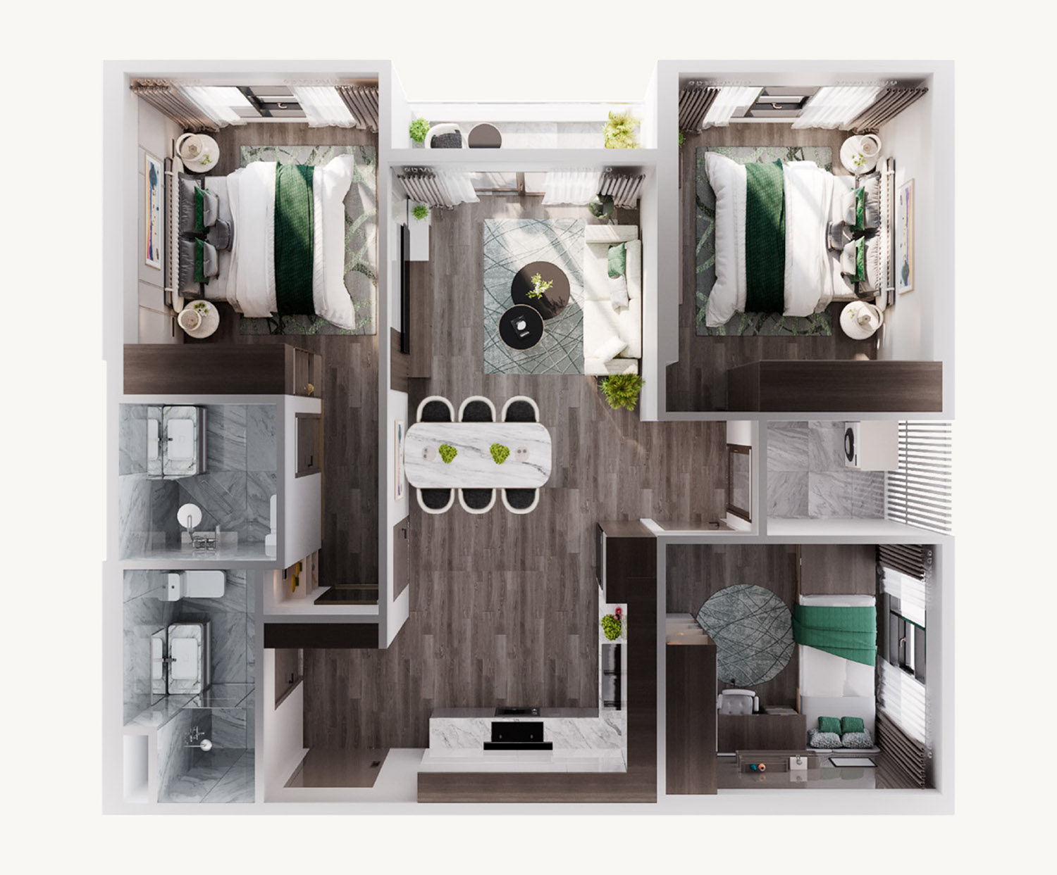 Căn hộ 3 Phòng Ngủ Imperia Ocean City