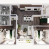 Căn hộ 2 phòng ngủ + 1 The Parkland có diện tích thông thủy 67,46 m²